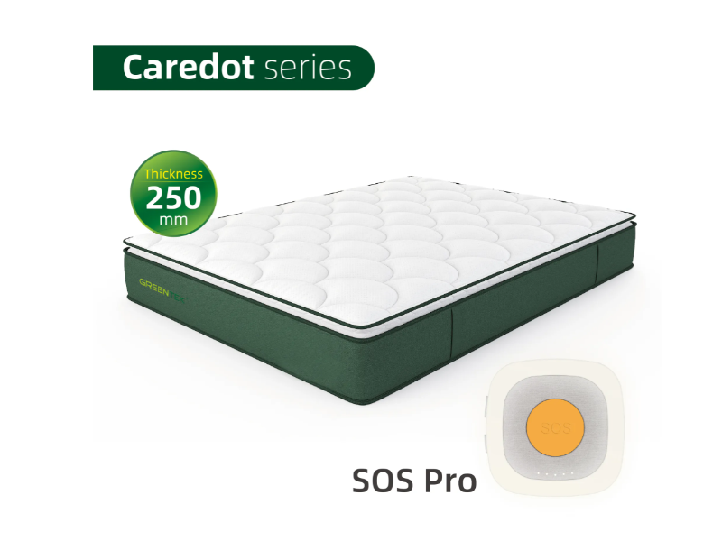 Nệm theo dõi giấc ngủ Caredot dày 250mm có nút báo đa năng SOS Pro