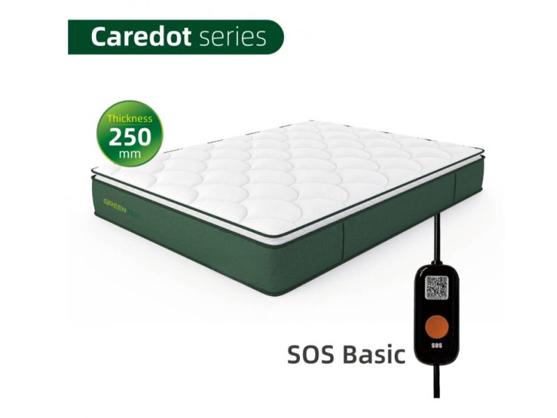 Nệm theo dõi giấc ngủ Caredot dày 250mm cho người cao tuổi có nút SOS cơ bản