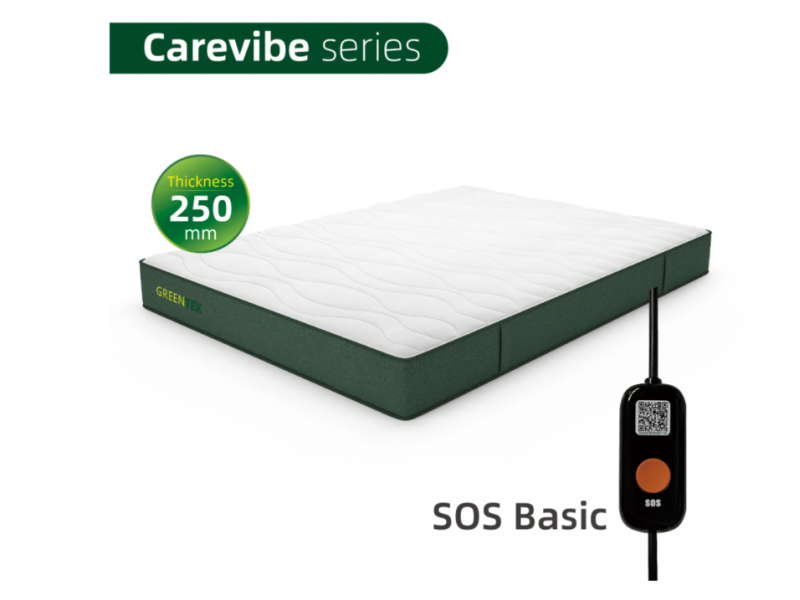 Nệm theo dõi giấc ngủ Carevibe dày 250mm cho người cao tuổi có nút SOS cơ bản