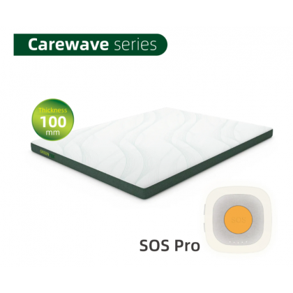 Nệm theo dõi giấc ngủ Carewave dày 100mm có nút báo đa năng SOS Pro