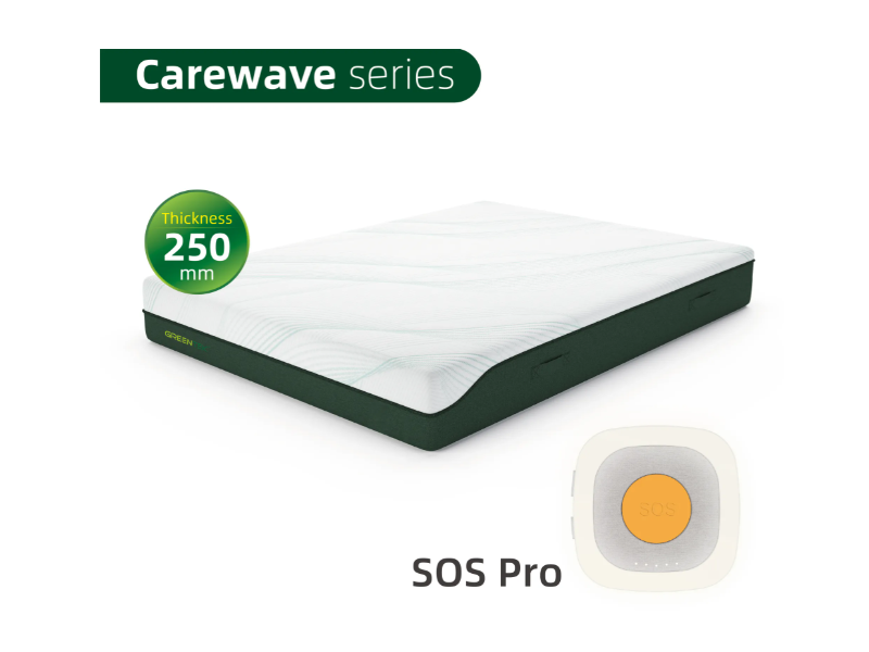 Nệm theo dõi giấc ngủ Carewave dày 250mm có nút báo đa năng SOS Pro